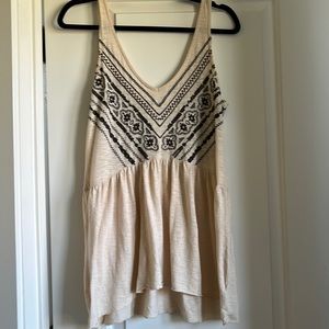 Cute Urban Ecote cream with black embroidery and beading with low back detail